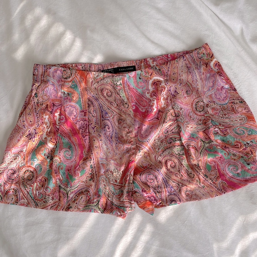 Zara Silk Effect Shorts